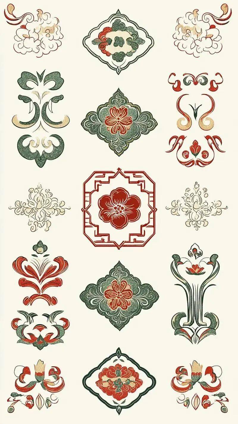 國風古韻-刺繡紋飾紋樣圖案設計分享!