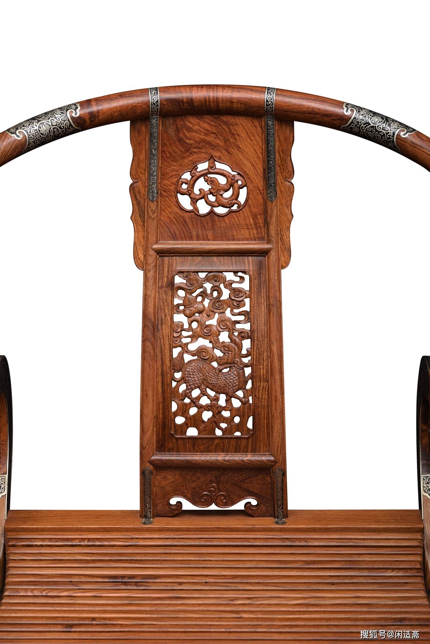 原創匠心造器，收藏珍品，黃花梨麒麟紋交椅