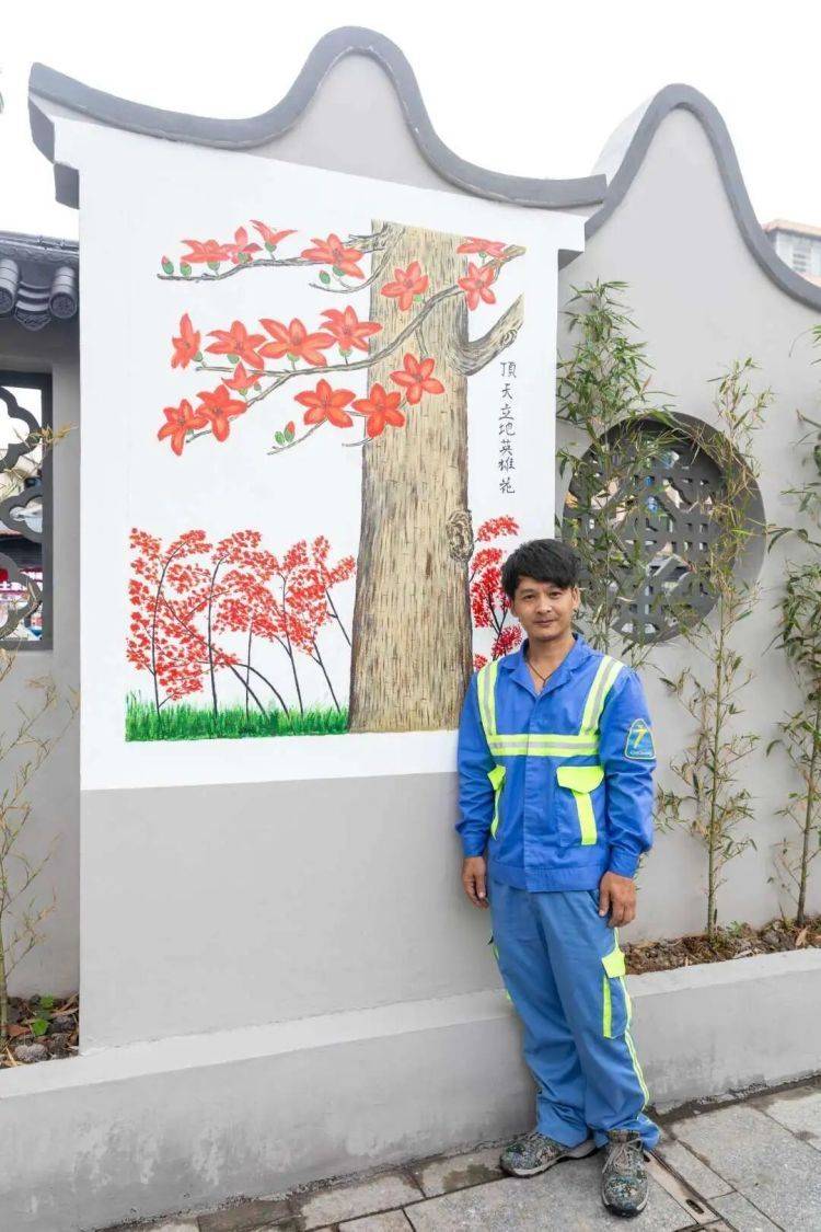 廣州環衛工在街頭電箱畫畫火出圈！當事人回應：小時候因動漫愛上畫畫