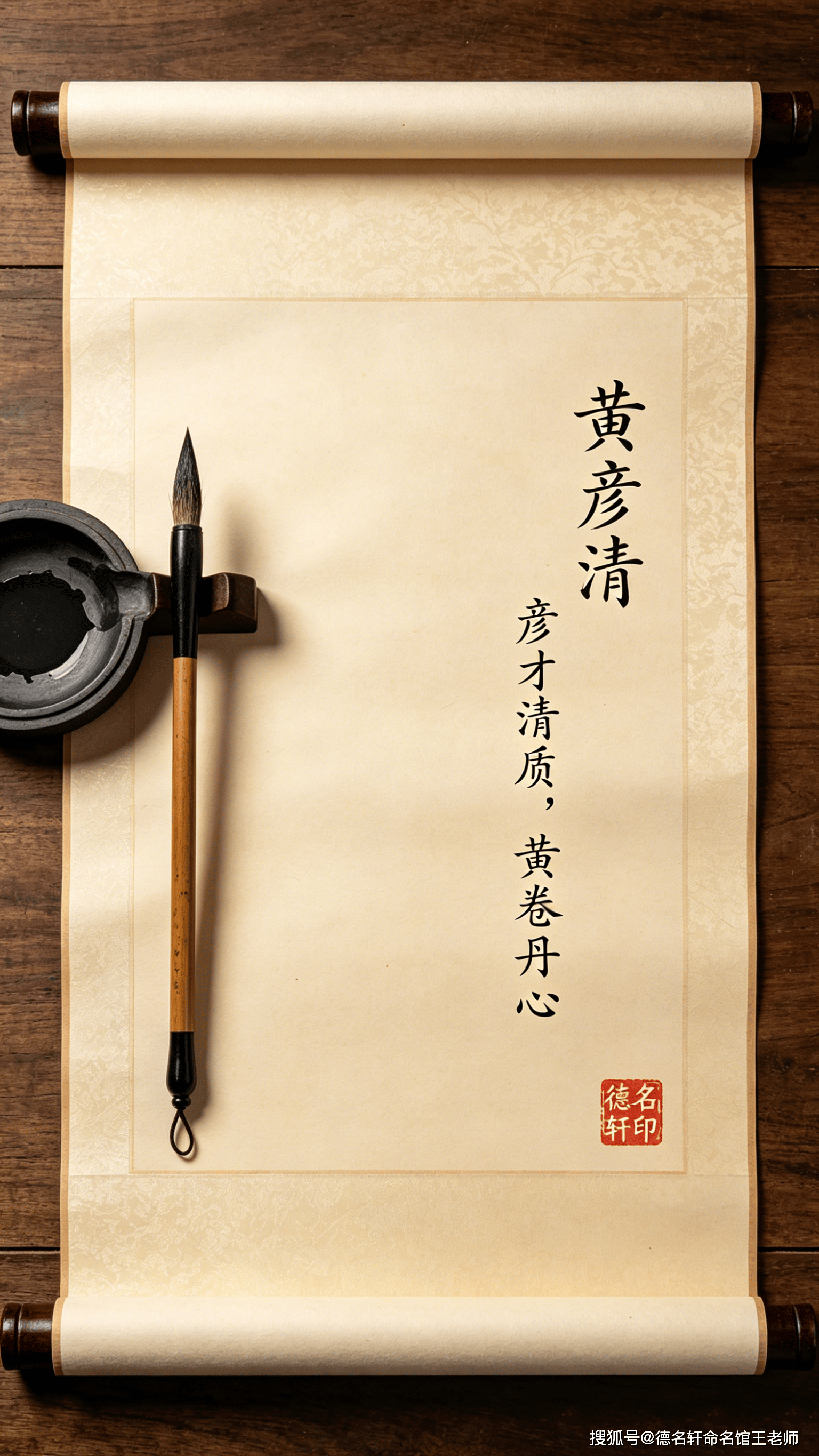 寶寶起名案例 黃彥清：彥才清質，黃卷丹心