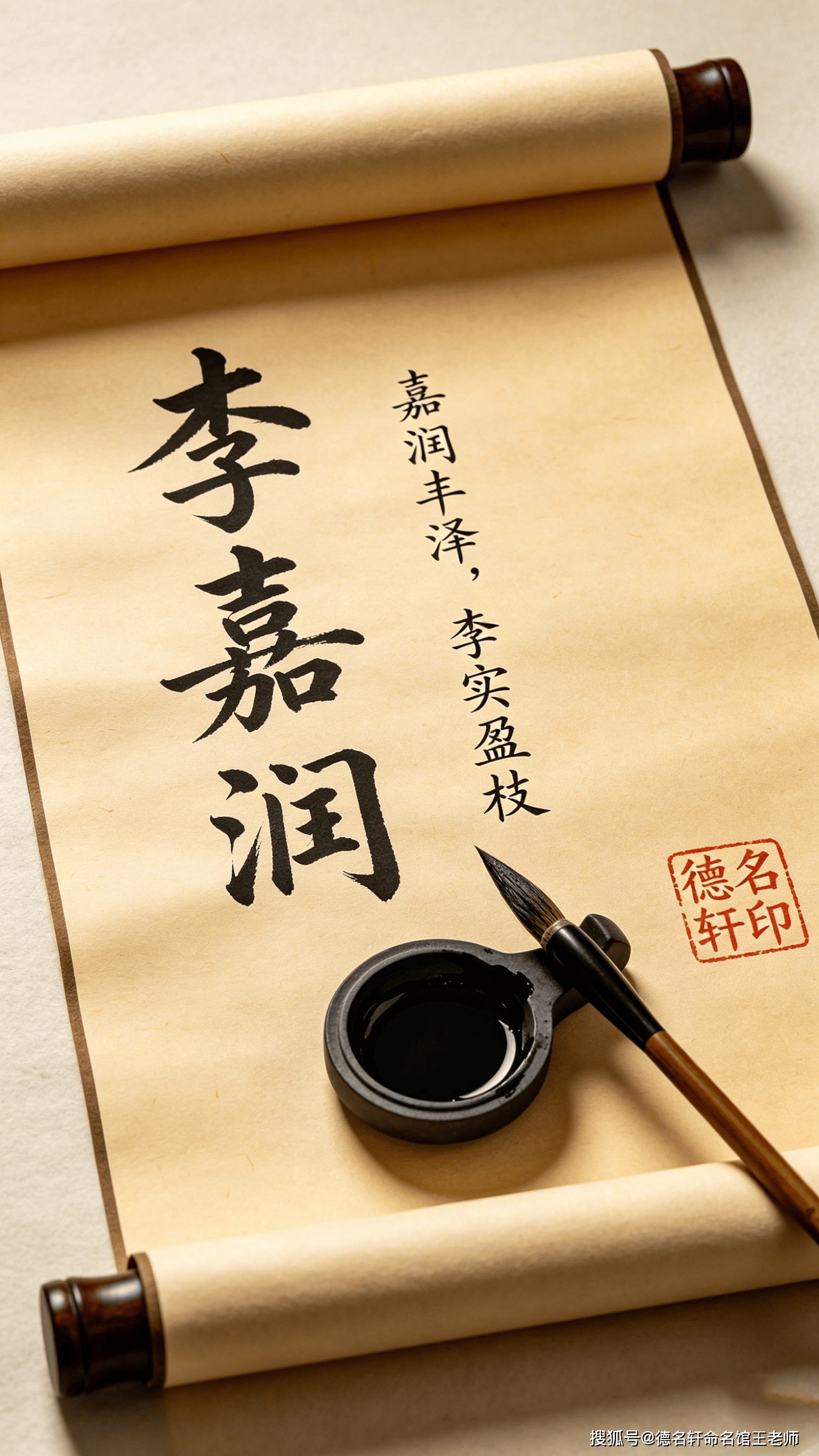 原創寶寶起名案例 李嘉潤：嘉潤豐澤，李實盈枝